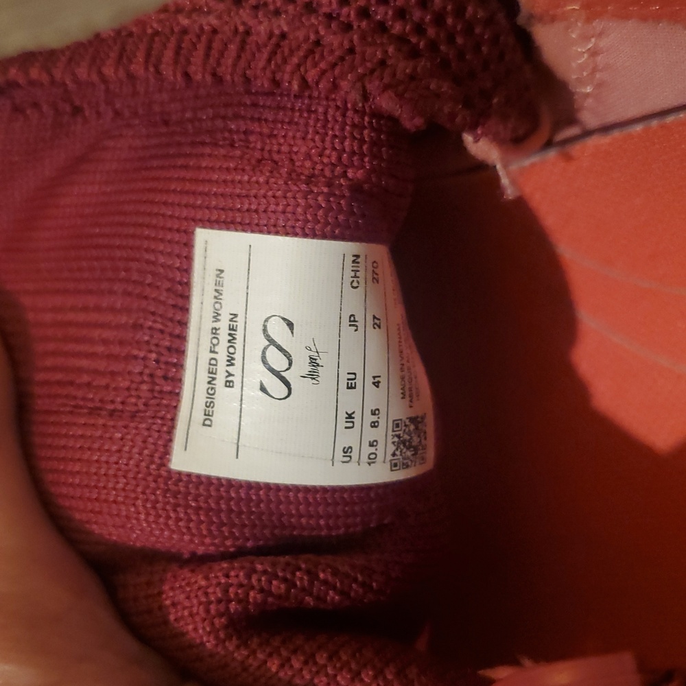 Women's Burgundy and Orange Athletic Sneakers - Picture 6 of 6